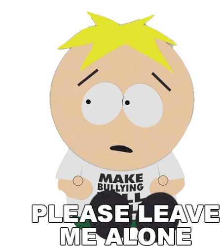 Please Leave Me Alone Butters Stotch Sticker - Please Leave Me Alone Butters Stotch South Park Stickers