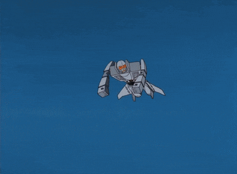 Leader-1 transforms into plane mode and flies along
