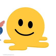 a cartoon of stitch with a yellow smiley face behind him
