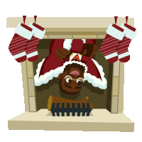 Hanging Out Dashing Through The Snow Sticker - Hanging Out Dashing Through The Snow Chimney Stickers
