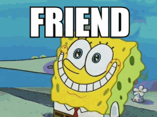 friend spongebob smile want