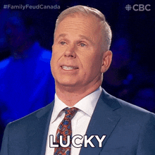 Lucky Gerry Dee GIF - Lucky Gerry Dee Family Feud Canada GIFs