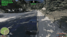 a car is driving down a road in a video game with a daily job goal of 16/30