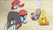 a cartoon of a boy and a dog with the words rated tv 17 on the bottom right