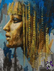 a painting of a woman 's face with the website www.patreon.com visible