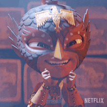 a cartoon character with a netflix logo on the bottom