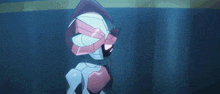 two anime characters are standing next to each other