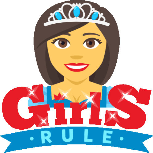 Girls Rule Woman Power Sticker - Girls Rule Woman Power Joypixels Stickers