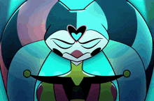 a cartoon character with a heart on its head