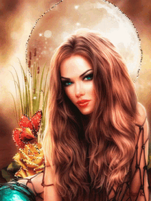 Pretty Lady With Red Wavy Hair GIF - Pretty Lady With Red Wavy Hair GIFs