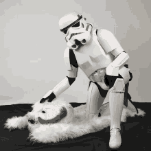 Nice Baby GIF - Stormtrooper Petting Funny GIFs
