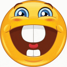 a smiley face with a big smile and a big mouth