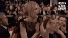 Golden Globes Nicole Kidman GIF - Golden Globes Nicole Kidman Clap GIFs