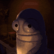 a cartoon character named mertbaba is standing in the dark