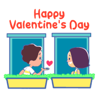130718 Valentine Sticker - 130718 Valentine Flying Kiss Stickers