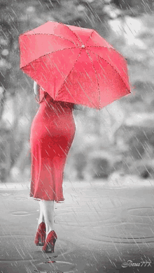 Rain Lady GIF - Rain Lady Red GIFs