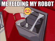 Me Feeding GIF - Me Feeding My Robot GIFs