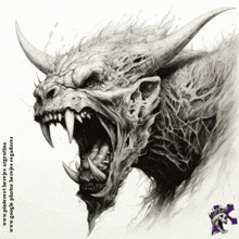a drawing of a monster with horns and teeth is on a page that says google pinterest argentina