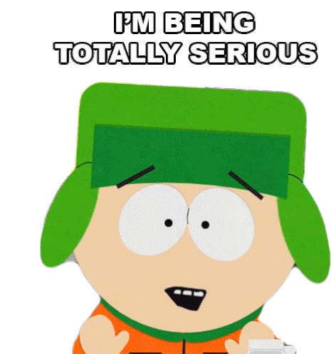 Im Being Totally Serious Kyle Broflovski Sticker - Im Being Totally Serious Kyle Broflovski South Park Stickers