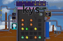 a game called kys is being played on a screen