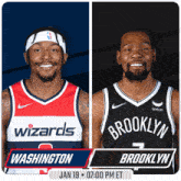 a washington wizards and brooklyn nets game is scheduled for january 19