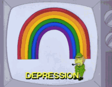 Simpsons Feel Bad Rainbow GIF - Simpsons Feel Bad Rainbow Brad Goodman GIFs
