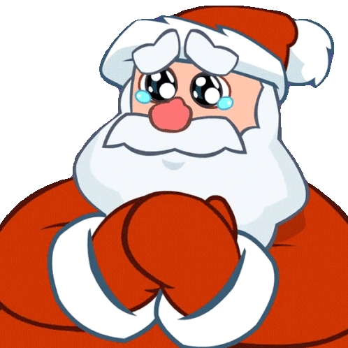 Teary Eyes Santa Claus Sticker - Teary Eyes Santa Claus Om Nom Stories Stickers