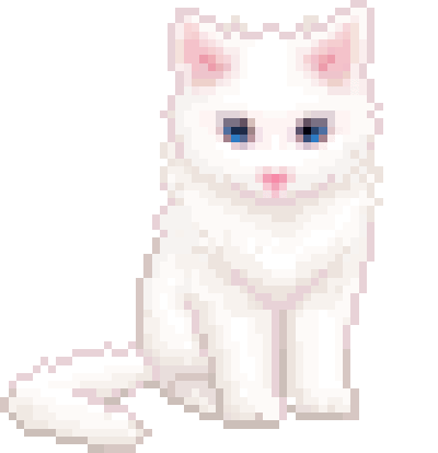 Pixel Art Kitty Sticker - Pixel Art Kitty Cat Stickers