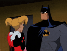 harley quinn and batman are talking to each other