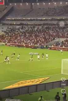 a soccer game is being played in a stadium with a banner that says @fio.ceara