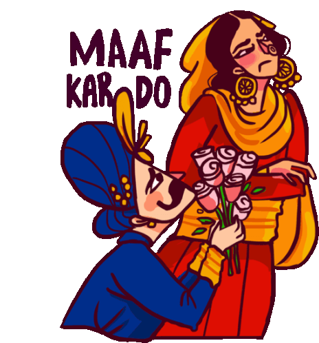 Jahangir Asks For Forgiveness With Roses Sticker - Royal Affair Maaf Kar Do Roses For You Stickers
