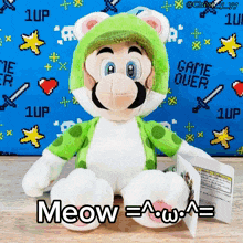 Cat Luigi Super Mario GIF - Cat Luigi Super Mario Meow GIFs