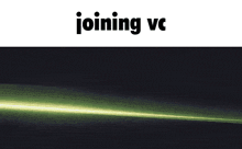 a black and white image of a person with the words joining vc below it