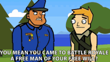 You Mean You Came To Battle Royale A Free Man Of Your Fee Will GIF - You Mean You Came To Battle Royale A Free Man Of Your Fee Will Asking GIFs