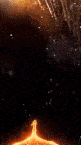 a drawing of a person surrounded by flames with a dark background