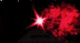 a computer generated image of a red explosion with a star in the middle