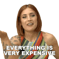 Everything Is Very Expensive Candice Hutchings Sticker - Everything Is Very Expensive Candice Hutchings Edgy Veg Stickers
