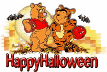 Happy Halloween Trick Or Treat GIF - Happy Halloween Trick Or Treat Winnie The Pooh GIFs