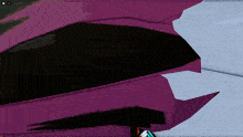 a close up of a purple object with a black border