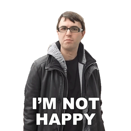 Im Not Happy Steve Terreberry Sticker - Im Not Happy Steve Terreberry Im Sad Stickers