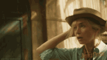 Fix My Hat Lily Houghton GIF - Fix My Hat Lily Houghton Emily Blunt GIFs
