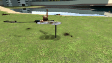 a man is laying on the grass with a bloody face