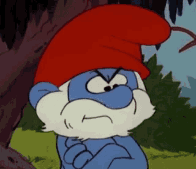 Smurfs Papa Smurf GIF Smurfs Papa Smurf Annoyed Discover Share GIFs