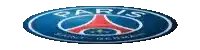 a blue and red logo for psg on a white background