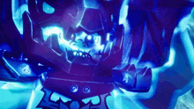 a cartoon character with a skull on his head and a purple background