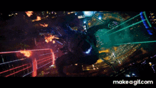a gif of a monster with the website makeagif.com visible