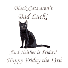 Black Cat Fridaythe13th GIF - Black Cat Fridaythe13th Friday GIFs