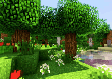 forest beautiful minecraft trees