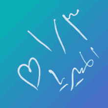 a blue background with a heart and the words " i love you " on it