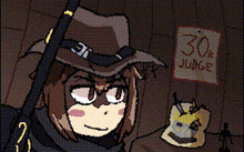 a pixel art drawing of a girl with cat ears